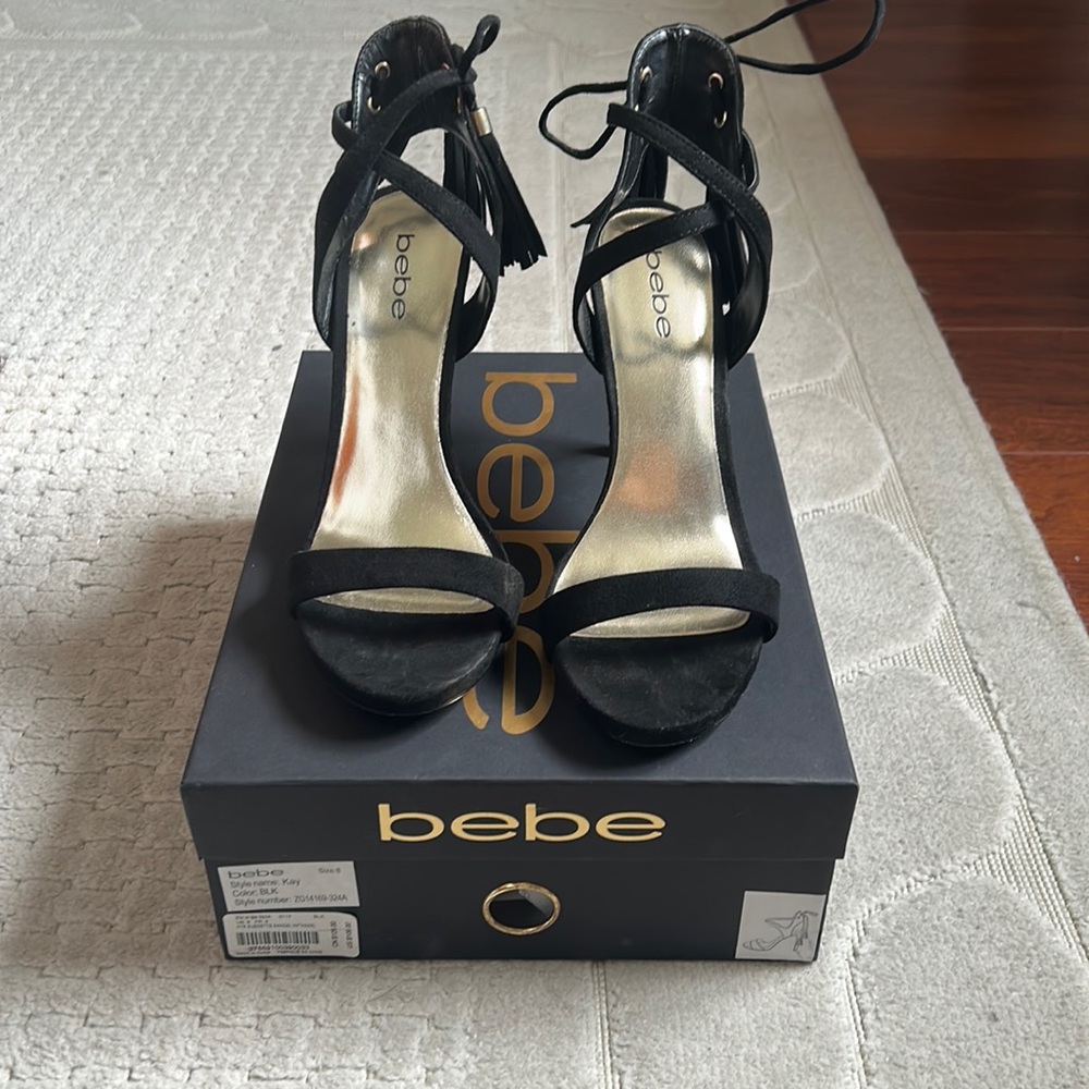 Bebe Kay Suede Sandal with tassel